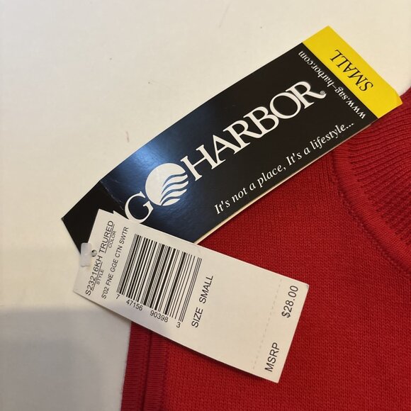 Sag Harbor Red Sleeveless Cotton Sweater Size Small NWT - Picture 2 of 6